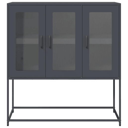 Aparador - Bufete - Móvei de apoio 100,5x39x107 cm aço laminado a frio antracite pt2259
