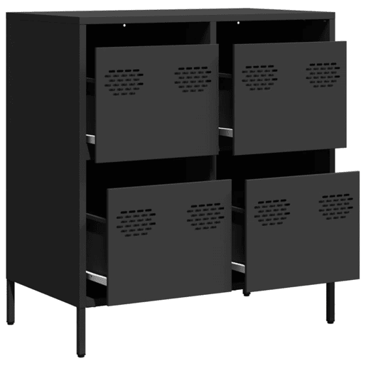 Aparador - Bufete - Móvei de apoio 68x39x73,5 cm aço laminado a frio preto pt2300
