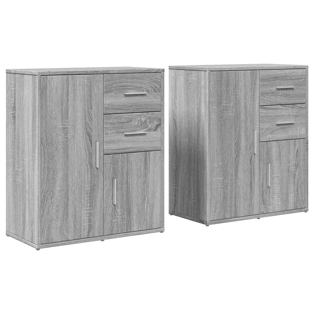 Aparador - Mueble de almacenamiento 60 Roble/ Gris