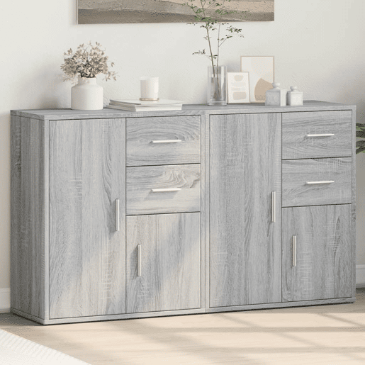 Aparadores - Bufetes - Móveis de apoio 2 pcs 60x31x70 cm derivados madeira cinzento sonoma pt3116