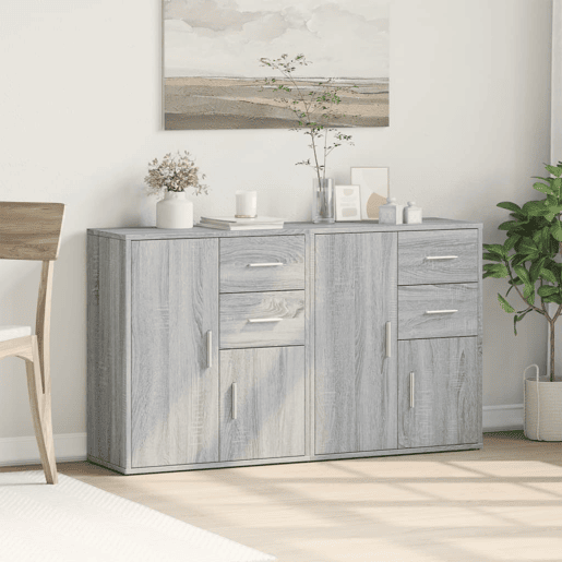 Aparadores - Bufetes - Móveis de apoio 2 pcs 60x31x70 cm derivados madeira cinzento sonoma pt3116