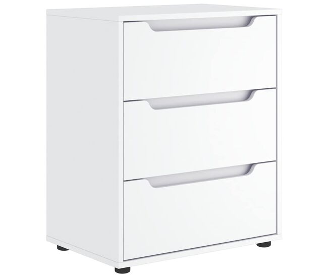 Aparador - mueble de almacenamiento blanco 60x40x73 cm madera de ingeniería es1662
