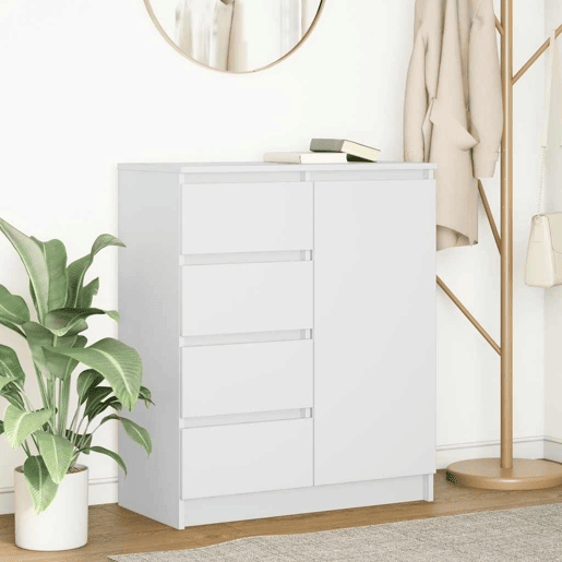 Aparador - Bufete - Móvei de apoio com gavetas 71x35x84 cm derivados de madeira branco pt1810