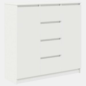 Aparador - Bufete - Móvei de apoio c gavetas 100,5x35x98,5cm derivados de madeira branco pt1808
