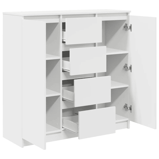 Aparador - Bufete - Móvei de apoio c gavetas 100,5x35x98,5cm derivados de madeira branco pt1808