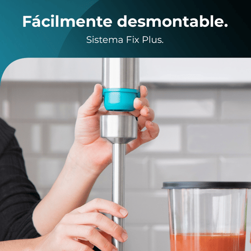 Cecotec Varinha mágica de 2300 W, tecnologia CrossBlades com lâminas de 4 folhas, revestimento de titânio preto, pé XL extracomprido, proteção antissalpicos e seletor de velocidade com função Pulse. Inclui copo de 700 ml com tampa. Cecotec Varinha mágica de 2300 W, tecnologia CrossBlades com lâminas de 4 folhas, revestimento de titânio preto, pé XL extracomprido, proteção antissalpicos e seletor de velocidade com função Pulse. Inclui copo de 700 ml com tampa.
