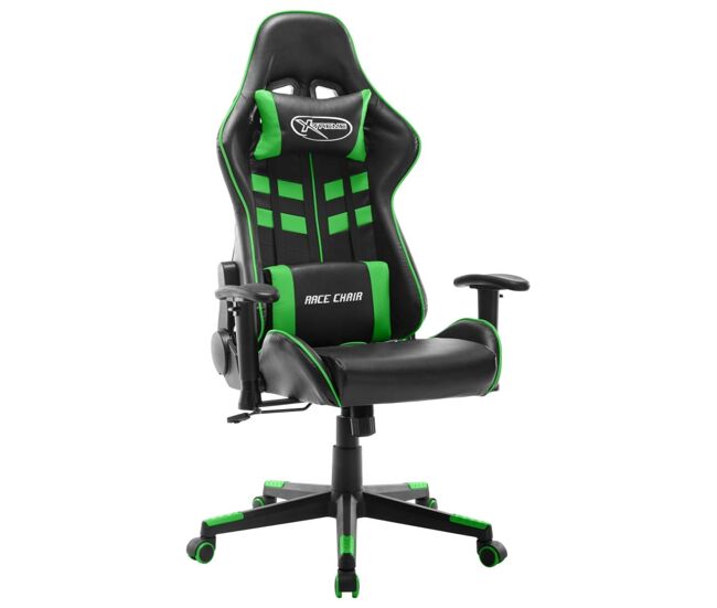 Silla gaming spott altura ajustable respaldo reclinable negro/verde 123-133x67x61 cm
