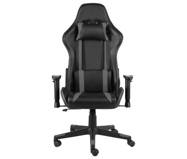 Silla gaming ayton altura regulable + respaldo reclinable gris 123-133x60x69 cm