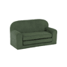 Sofá cama infantil em veludo cotelê desdobrável Verde caqui - 90x43x51.5 cm