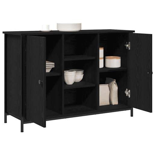 Bufete - Móvei de apoio Carvalho Preto 100 x 35 x 70 cm pt4940