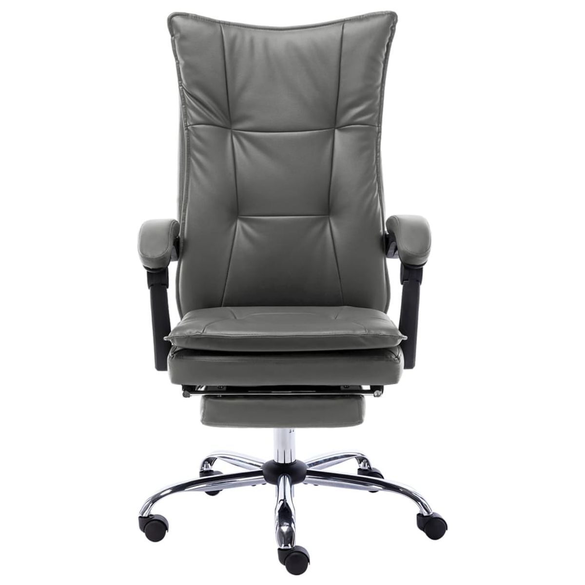 Silla de oficina linna con reposapiés reclinable antracita 113-120x64x68 cm