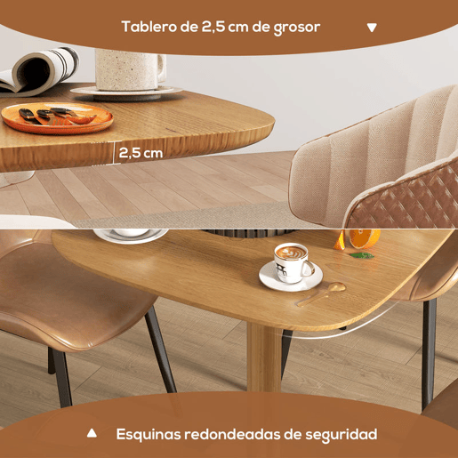 HOMCOM Mesa de Refeição de Madeira Mesa de Cozinha Quadrada para 4 Pessoas Base Quadrada para Espaços Pequenos Sala 70x70x75 cm Madeira HOMCOM Mesa de Refeição de Madeira Mesa de Cozinha Quadrada para 4 Pessoas Base Quadrada para Espaços Pequenos Sala 70x70x75 cm Madeira