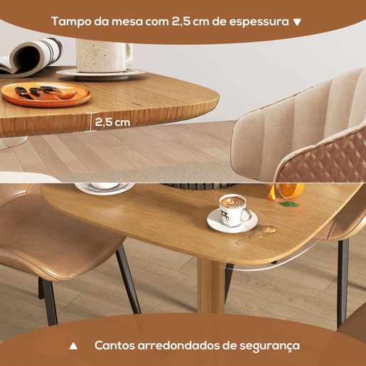 HOMCOM Mesa de Refeição de Madeira Mesa de Cozinha Quadrada para 4 Pessoas Base Quadrada para Espaços Pequenos Sala 70x70x75 cm Madeira HOMCOM Mesa de Refeição de Madeira Mesa de Cozinha Quadrada para 4 Pessoas Base Quadrada para Espaços Pequenos Sala 70x70x75 cm Madeira