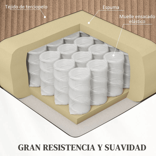 HOMCOM Poltrona Elétrica Reclinável e Elevatória, com Porta USB, Assento Largo 60 cm, Controlo Remoto, Apoio para os Pés, Estofos em Veludo e Couro, Bolsos Laterais, Castanho
