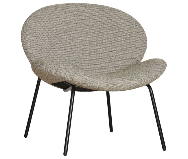 Sillón de tela jaspeada verde sacha