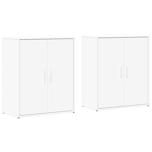 Aparadores - Bufetes - Móveis de apoio 2 pcs 60x31x70 cm derivados de madeira branco pt3109