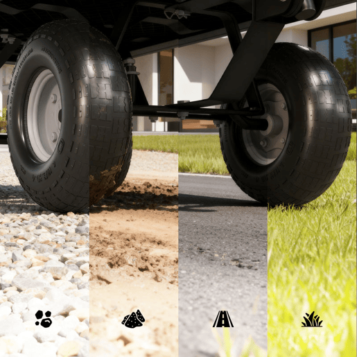 Outsunny Carro de Jardim com Rodas Grandes, Carga 300 kg, Carro de Mão com Alça Ajustável e Bolsa Impermeável Removível, Carrinho de Transporte Todo-Terreno, Compras, Camping, Verde
