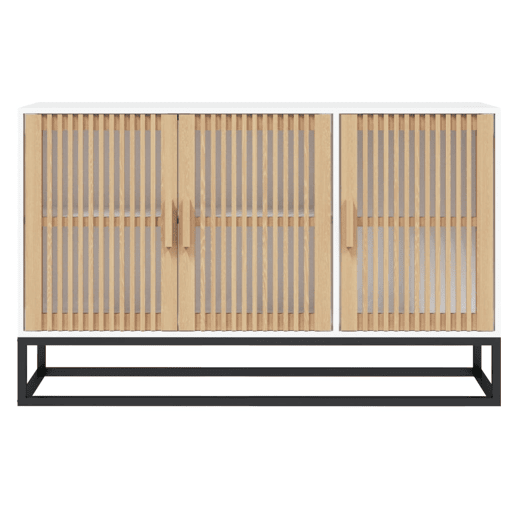 Aparador - Bufete - Móvei de apoio 105x30x65 cm derivados de madeira branco pt2449 Aparador - Bufete - Móvei de apoio 105x30x65 cm derivados de madeira branco pt2449