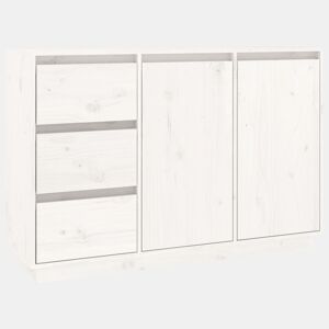 Aparador - Bufete - Móvei de apoio 111x34x75 cm madeira de pinho maciça branco pt3933