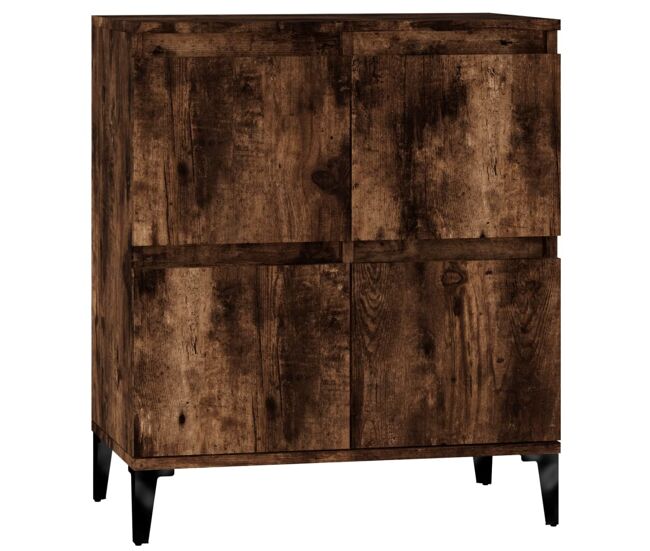 Aparador - mueble de almacenamiento madera contrachapada color roble ahumado 60x35x70 cm es4246
