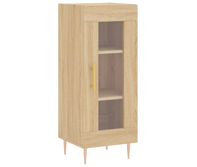 Aparador - mueble de almacenamiento madera contrachapada color roble sonoma 34,5x34x90 cm es4296