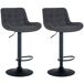 Conjunto de 2 taburetes de bar con estructura Conjunto de 2 taburetes de bar con estructura Negro