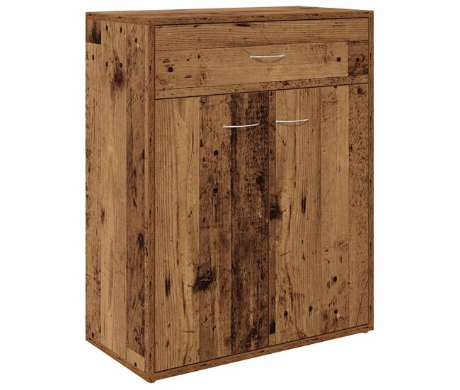 Aparador - mueble de almacenamiento de madera contrachapada madera envejecida 60x30x75 cm es2931