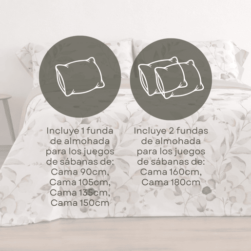 Jogo de Lençóis 144 fios Ahoa Bege Cama 150cm (3 peças) Donegal Collections