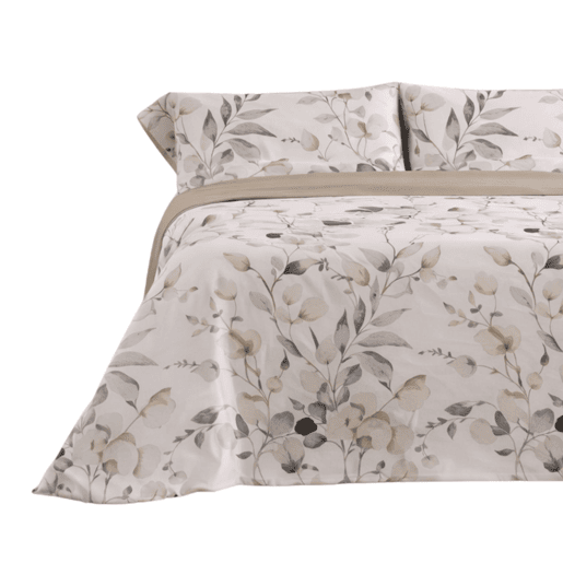 Jogo de Lençóis 144 fios Ahoa Bege Cama 150cm (3 peças) Donegal Collections
