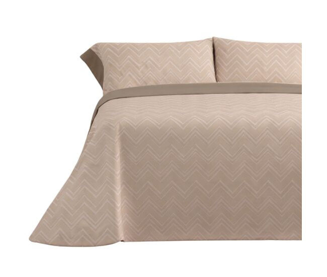 Juego de sábanas 144 hilos pic beige cama 105cm (3 piezas) donegal collections