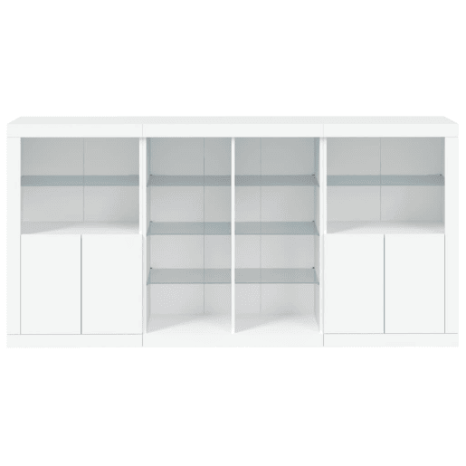 Aparador - Bufete - Móvei de apoio com luzes LED 202x37x100 cm branco pt1924