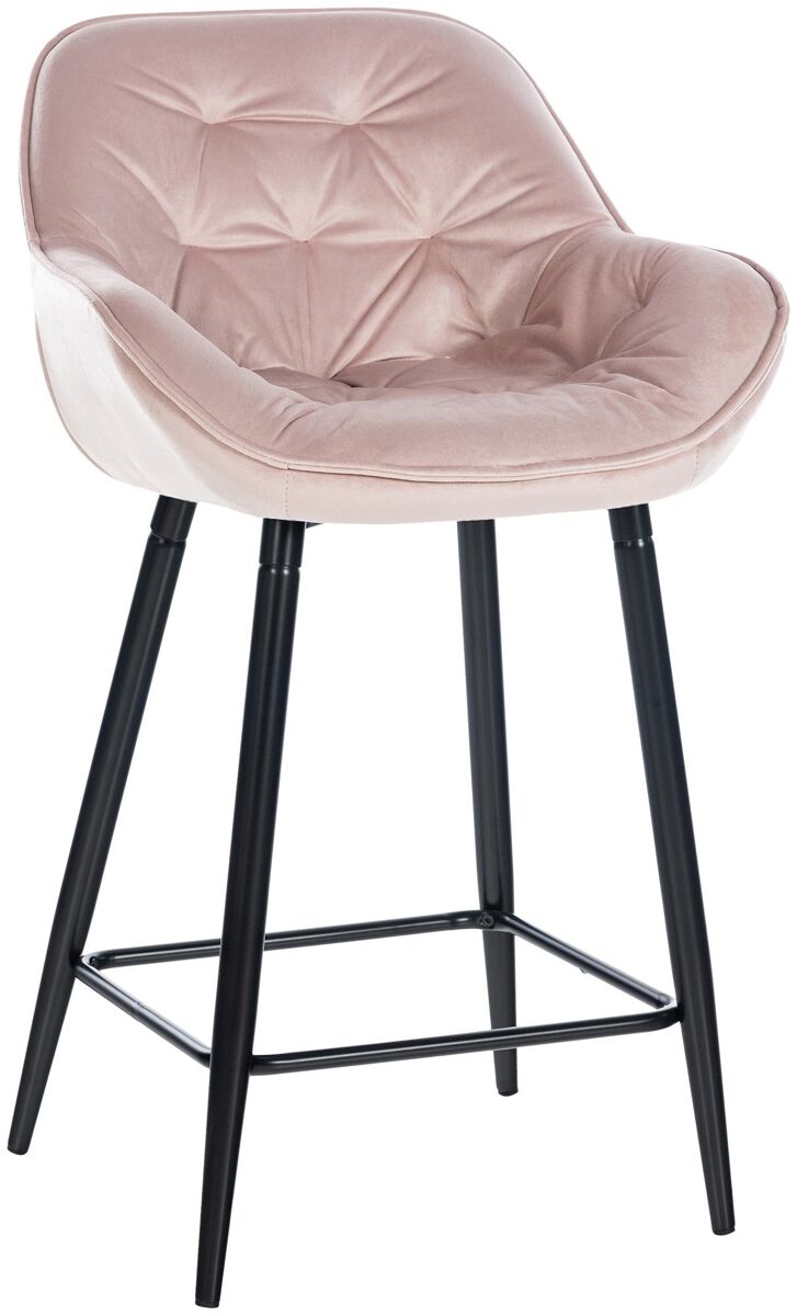 Taburete de bar/trona x1 con asiento acolchado en terciopelo