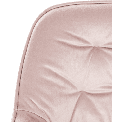 Banqueta altacadeira alta x1 com assento acolchoado em veludo rosa e metal preto 10_0004889