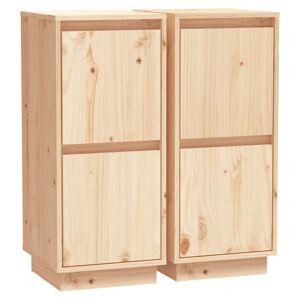 Aparadores - Bufetes - Móveis de apoio 2 pcs 31,5x34x75 cm madeira de pinho maciça pt44