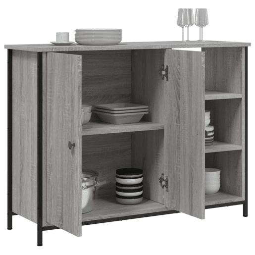 Aparador - Bufete - Móvei de apoio 100x33x75 cm derivados de madeira cinzento sonoma pt3377 Aparador - Bufete - Móvei de apoio 100x33x75 cm derivados de madeira cinzento sonoma pt3377