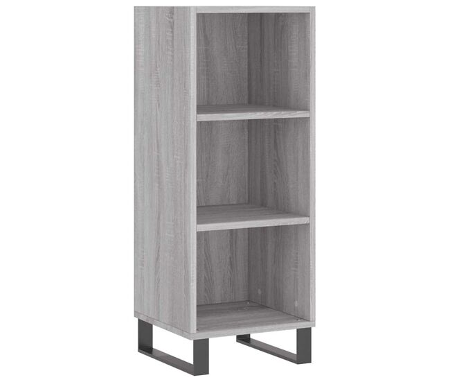 Aparador - mueble de almacenamiento de madera de ingeniería gris sonoma 34,5x32,5x90 cm es3413