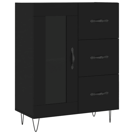 Aparador - Bufete - Móvei de apoio 69,5x34x90 cm derivados de madeira preto pt3545