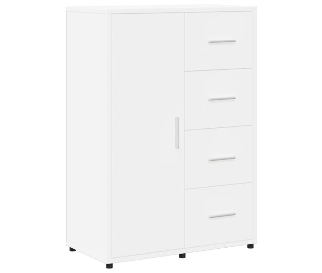 Aparador - mueble de almacenamiento de madera de ingeniería blanco 60x31x84 cm es3164