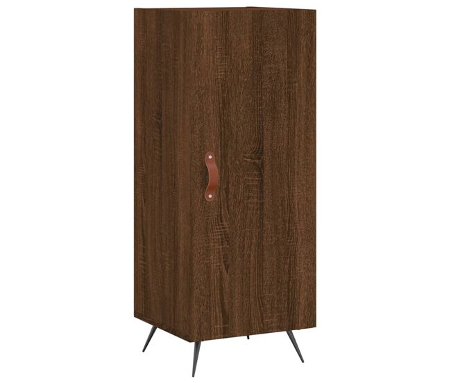 Aparador - mueble de almacenamiento madera de ingeniería marrón roble 34,5x34x90 cm es4494