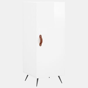 Aparador - Bufete - Móvei de apoio 34,5x34x90 cm madeira processada branco brilhante pt2537