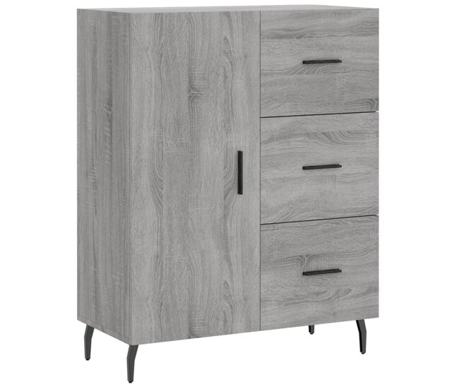 Aparador - mueble de almacenamiento de madera de ingeniería gris sonoma 69,5x34x90 cm es3451