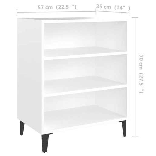 Aparador - Bufete - Móvei de apoio 57x35x70 cm contraplacado branco pt2466