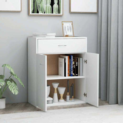 Aparador - Bufete - Móvei de apoio 60x30x75 cm contraplacado branco pt2473