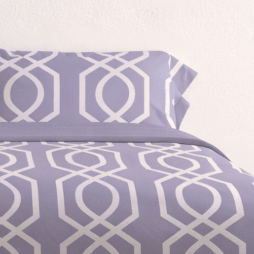 Jogo de Lençóis 144 fios Lian Malva Cama 150cm (3 peças) Donegal Collections
