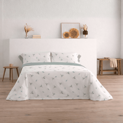 Jogo de Lençóis 144 fios Mue Verde Cama 90cm (3 peças) Donegal Collections