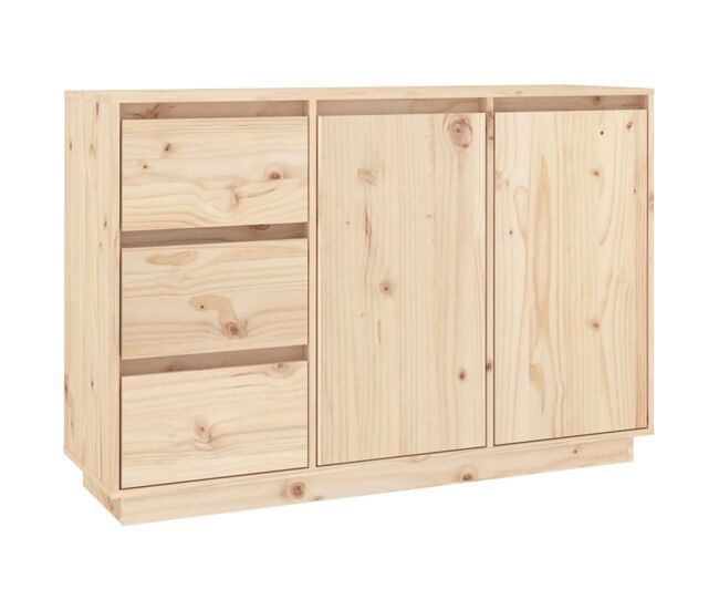 Aparador - mueble de almacenamiento de madera maciza de pino 111x34x75 cm es3905