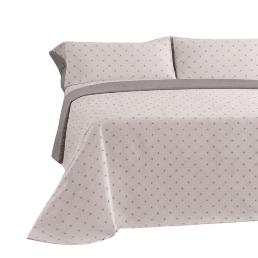Jogo de Lençóis 144 fios Llac Cinza Cama 105cm (3 peças) Donegal Collections