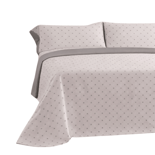 Jogo de Lençóis 144 fios Llac Cinza Cama 160cm (4 peças) Donegal Collections