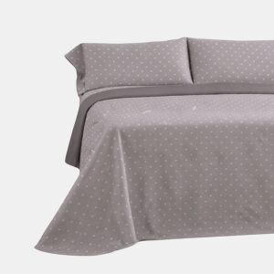 Jogo de Lençóis 144 fios Puntos Cinza Cama 105cm (3 peças) Donegal Collections