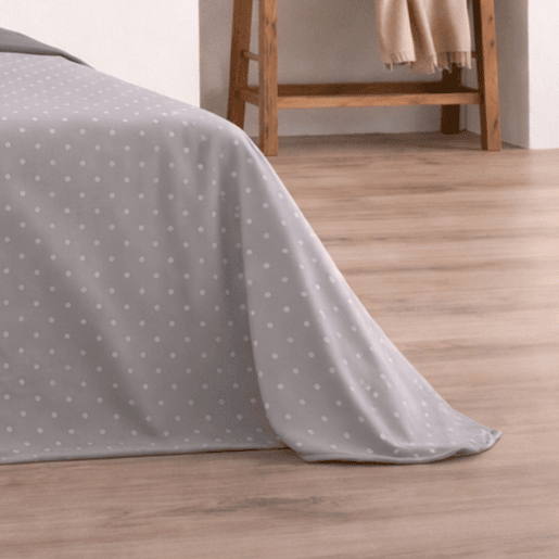 Jogo de Lençóis 144 fios Puntos Cinza Cama 105cm (3 peças) Donegal Collections